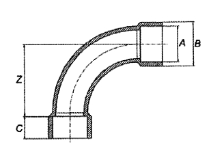 PVC oblouk 90°